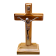 CRUCIFIJO MADERA CON BASE CRISTO METAL 11cm 04015515