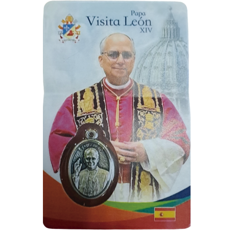 ESTAMPA MEDA PAPA LEON XIV
