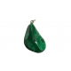 COLGANTE MALAQUITA BOLA ENGARCE PLATA 2,5CM APROX.