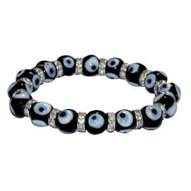 PULSERA OJO TURCO C/ BRILLO NEGRO (OT-0209/05)