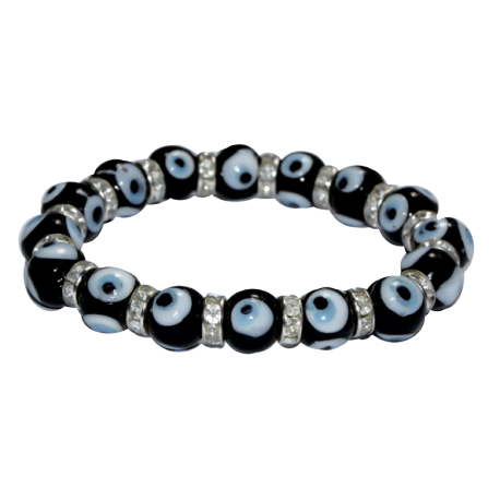 PULSERA OJO TURCO C/ BRILLO NEGRO (OT-0209/05)