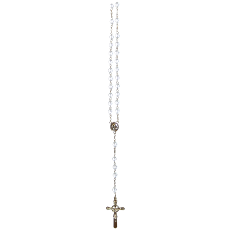 ROSARIO CRISTAL MEX DORADO (REF 001)